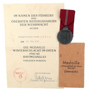 'Ostmedaille' & Award Document
