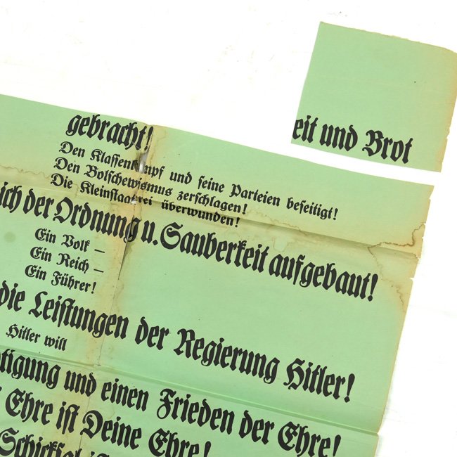 Incomplete 'Adolf Hitler' Election Poster 1933 — image 3