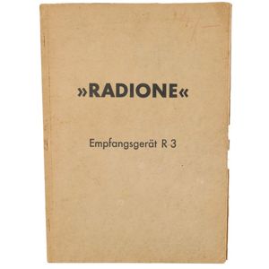 Luftwaffe 'Radione Empfangsgerät R3' Instruction Manual
