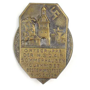 'Ortsgruppe der N.S.DA.P. Sommerhausen' 1934 Tinnie