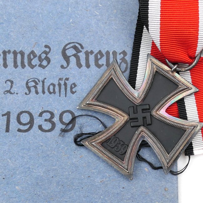 WW2 Iron Cross 2nd Class '55' with Pouch — image 2