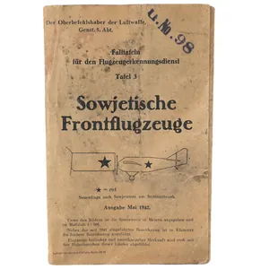 Luftwaffe 'Sowjetische Frontflugzeuge' Recognition Flyer