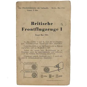 Luftwaffe 'Britische Frontflugzeuge I' Recognition Flyer