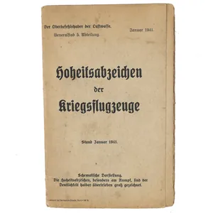 Luftwaffe 'Hoheitsabzeichen der Kriegsflugzeuge' Recognition Flyer