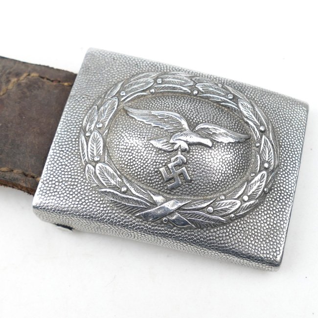 Luftwaffe Belt Buckle on Leather Tab 'St.Merkl' — image 2