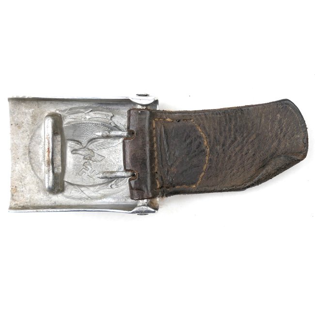 Luftwaffe Belt Buckle on Leather Tab 'St.Merkl' — image 4