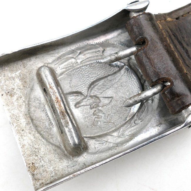 Luftwaffe Belt Buckle on Leather Tab 'St.Merkl' — image 5