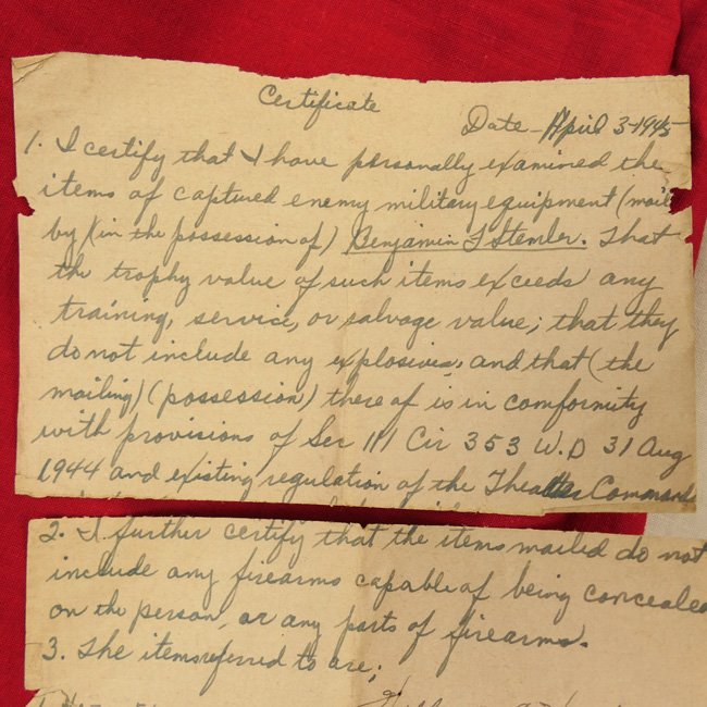 US Veteran Bringback Swastika Flag and Insignia Grouping — image 3