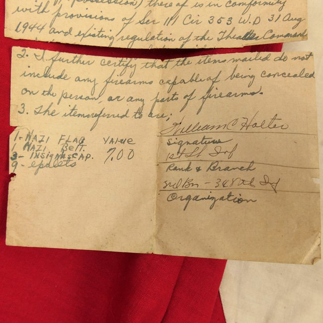 US Veteran Bringback Swastika Flag and Insignia Grouping — image 4