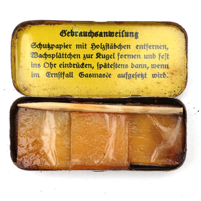 Wehrmacht metal 'Ohrverschluß für Trommelfellverletzte' Box — image 2