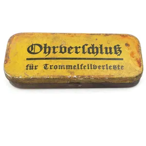 Wehrmacht metal 'Ohrverschluß für Trommelfellverletzte' Box