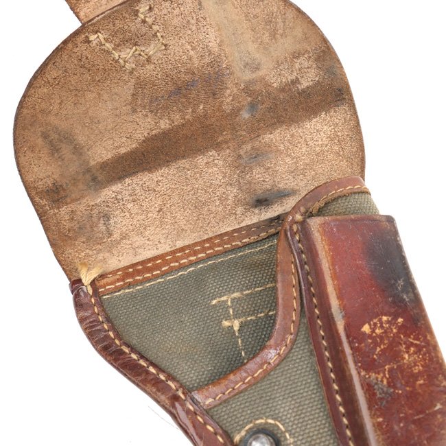 Rare webbing & leather Luftwaffe 7,65mm Pistol Holster — image 3