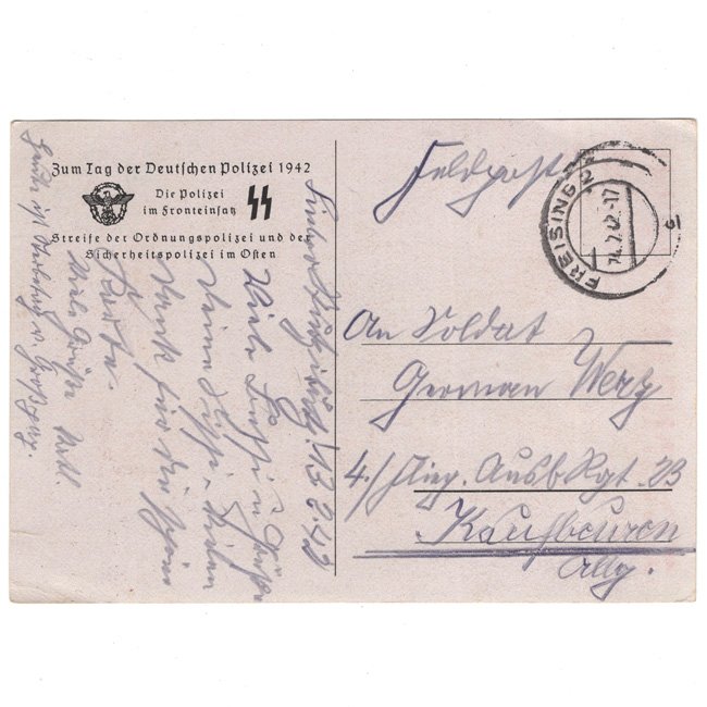 'Die Polizei im Fronteinsatz' SS Postcard — image 2