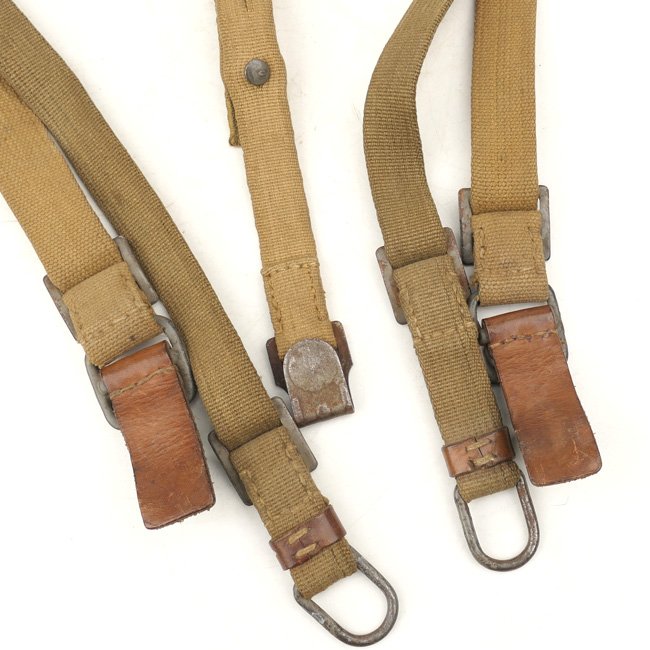Late war webbing & leather construction Wehrmacht Y-straps — image 2