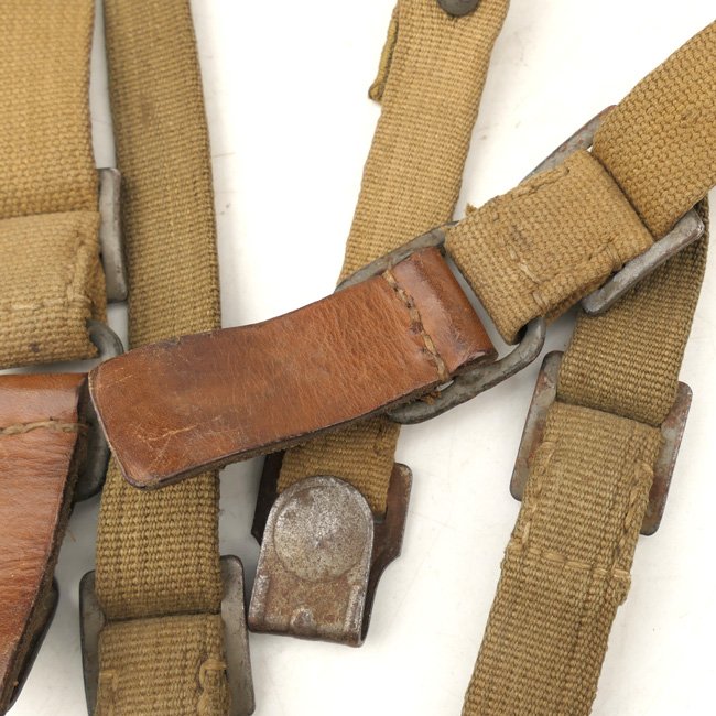 Late war webbing & leather construction Wehrmacht Y-straps — image 3