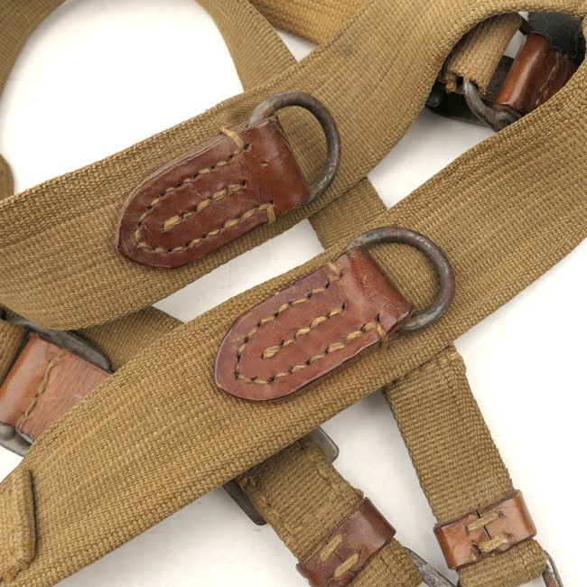Late war webbing & leather construction Wehrmacht Y-straps — image 5