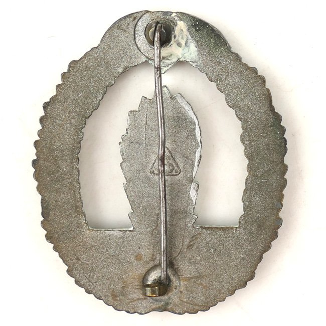 Denazified Kriegsmarine Minesweeper War Badge 'AS' — image 3