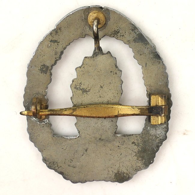 Denazified Kriegsmarine Minesweeper War Badge 'Deumer' — image 3