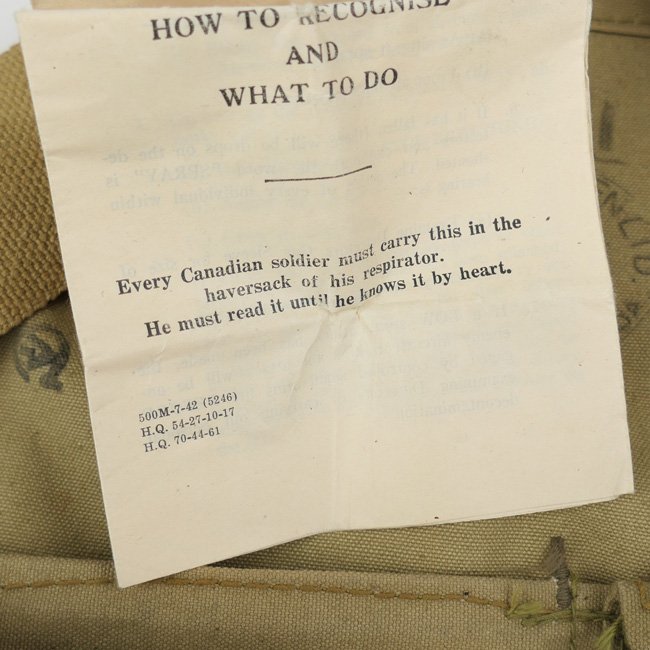 Canadian Gas Mask with Carrying Bag 1942 — image 5