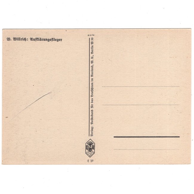 Willrich Postcard - 'Aufklärungsflieger' — image 2