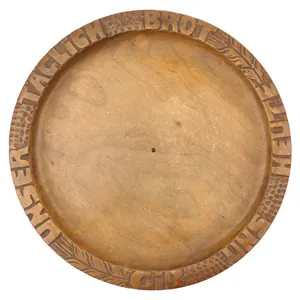 German Cultural Wooden Bread Plate