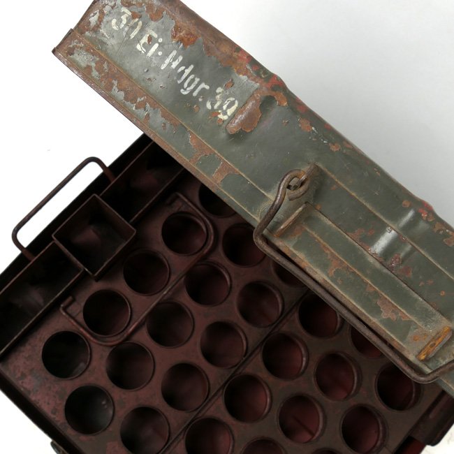 Wehrmacht Egg Grenade Transport Box with Interior Rack — image 2