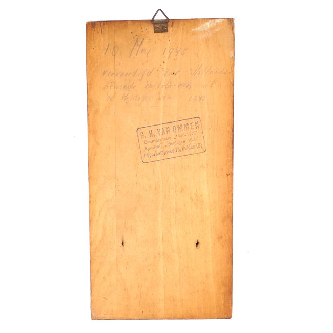 Dutch Wooden Wall Plate 'Moed en Vertrouwen' — image 4