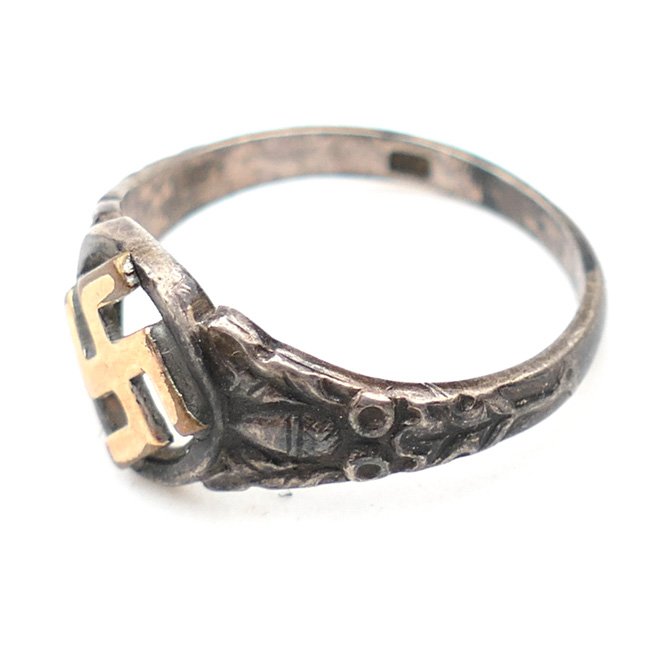 German Patriotic Female Swastika Ring — image 3