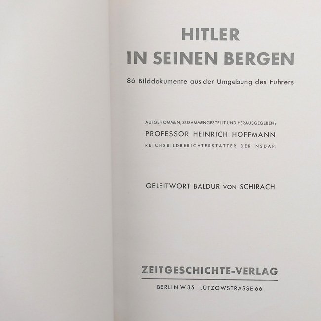 Hoffmann Photo-Book: 'Hitler in seinen Bergen' — image 2