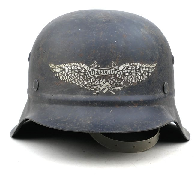 Beaded M42 Luftschutz type Helmet — image 2