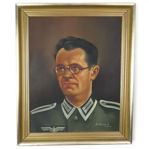 Framed Painting of a Wehrmacht NCO - dated 1942