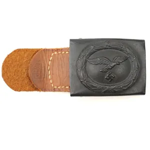 Luftwaffe Belt Buckle on Leather Tab 'Aurich'