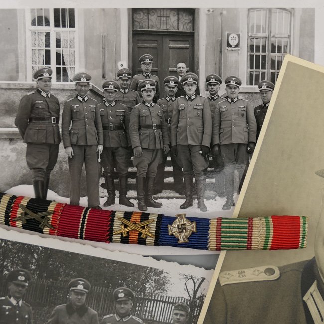 WH (Heer) Officer's Portrait Photos & Ribbon Bar — image 2