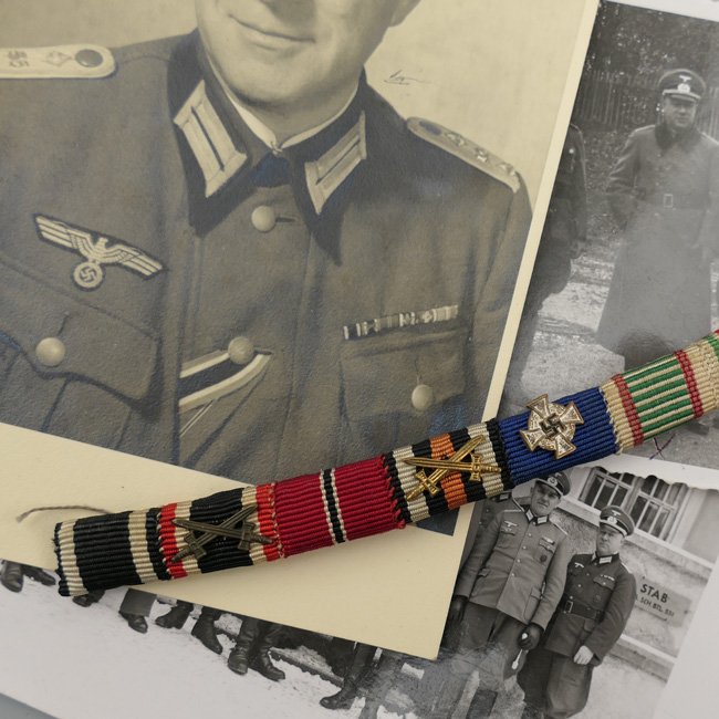 WH (Heer) Officer's Portrait Photos & Ribbon Bar — image 4