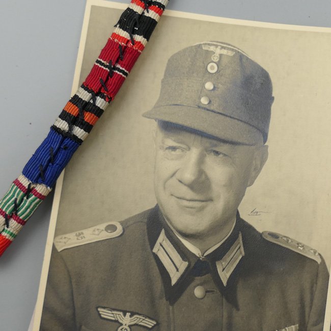 WH (Heer) Officer's Portrait Photos & Ribbon Bar — image 5
