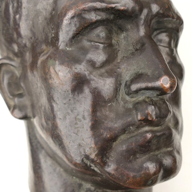 Life sized 'Adolf Hitler' Bronze Bust by 'H.M. Ley' — image 3