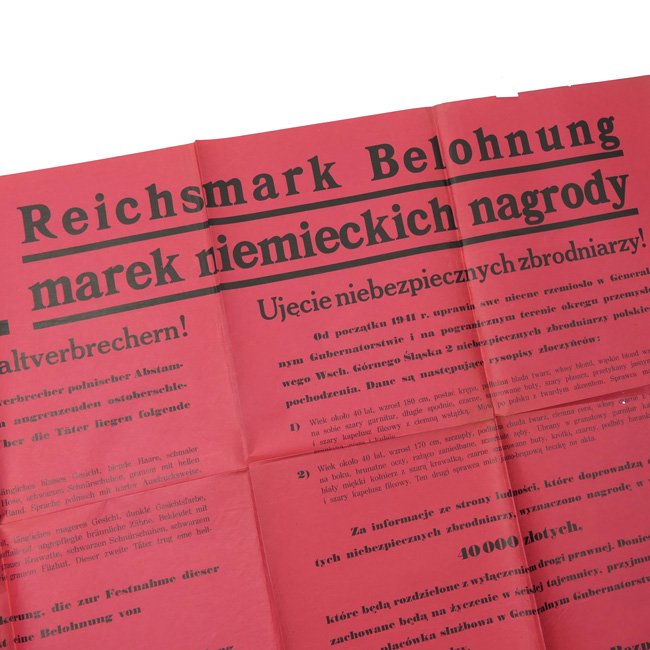 Large Wanted Poster from the 'Sicherheitspolizei Krakau' — image 2