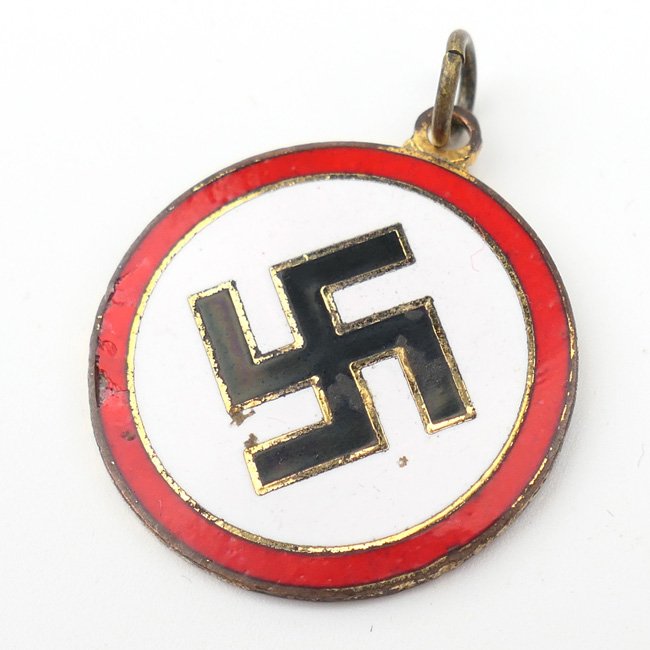 German Enamel Swastika Necklace Hanger — image 2