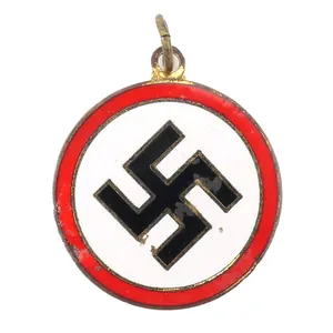 German Enamel Swastika Necklace Hanger