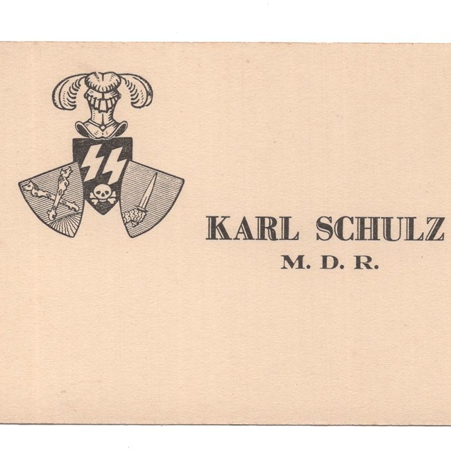 Business Card of 'SS-Oberführer Karl Schulz' — image 2