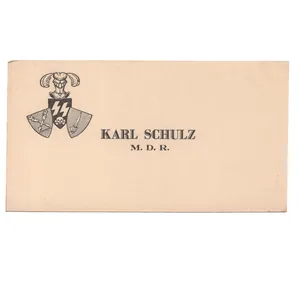 Business Card of 'SS-Oberführer Karl Schulz'