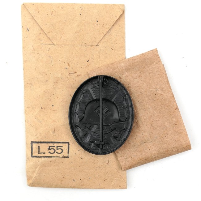 Verwundeten Abzeichen in Schwarz 'L55' in Pouch — image 3