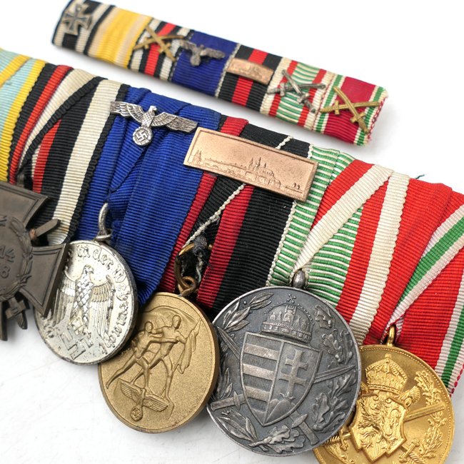 Wehrmacht 7-Piece Medal Bar & Batton — image 2