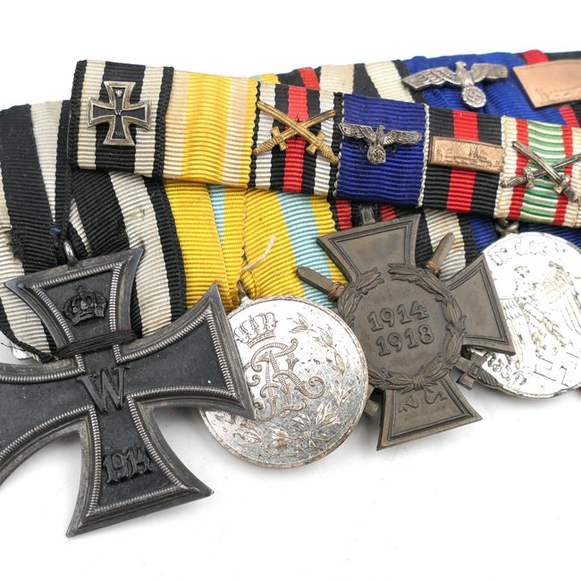 Wehrmacht 7-Piece Medal Bar & Batton — image 3