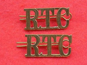 Pair Shoulder Titles - Royal Tank Corps