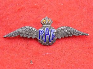RAF Sweetheart Broach with Kings Crown