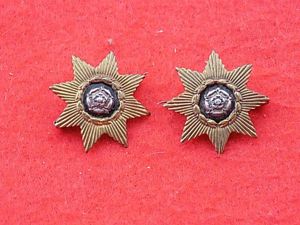 Pair of Officers Dress Collars - East Yorkshire Regiment