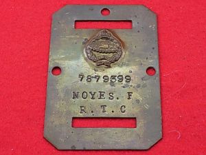 Brass Bed Plate - Royal Tank Corps