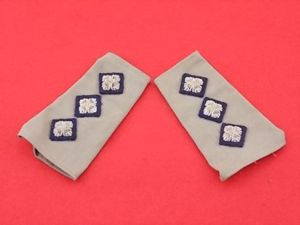 Pair Cloth slip on Shoulder Titles - Captain