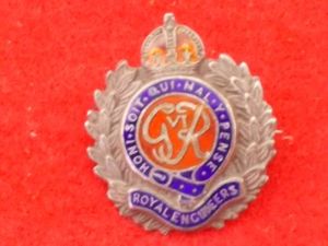 Silver Sweetheart Broach - Royal Engineers